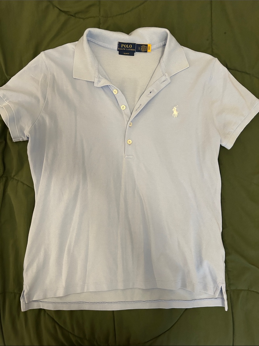 Ralph Lauren Light Blue Slim Fit Polo Shirt